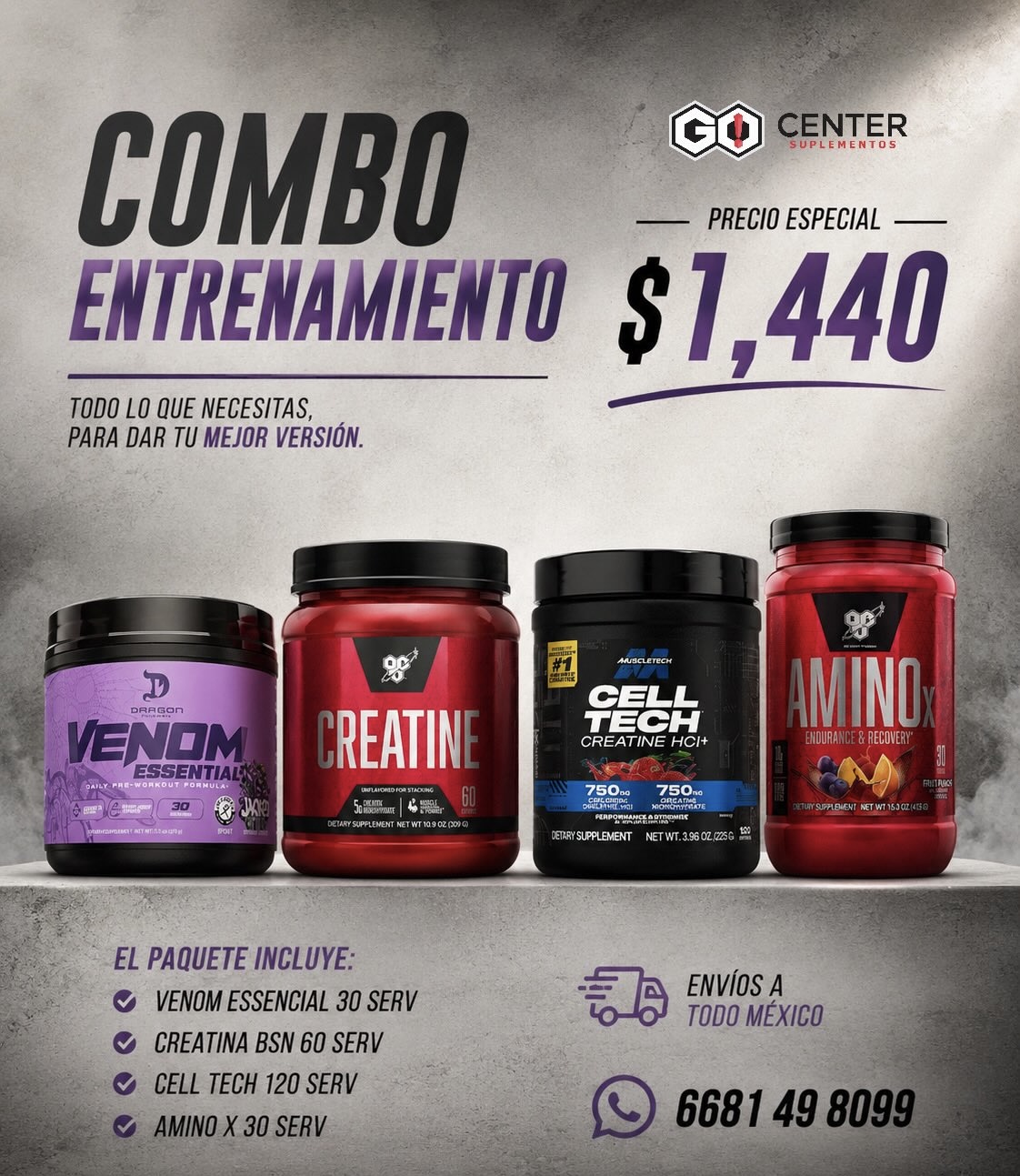 Combo Entrenamiento Cell Tech