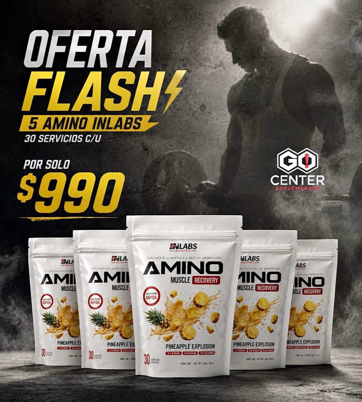 Oferta Flash Amino Inlabs 5 Piezas