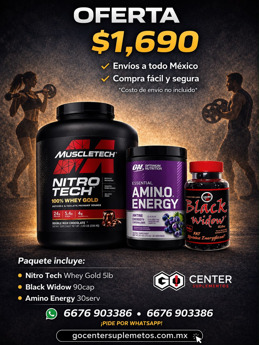 Oferta Nitro Tech, Amino y Black Widow