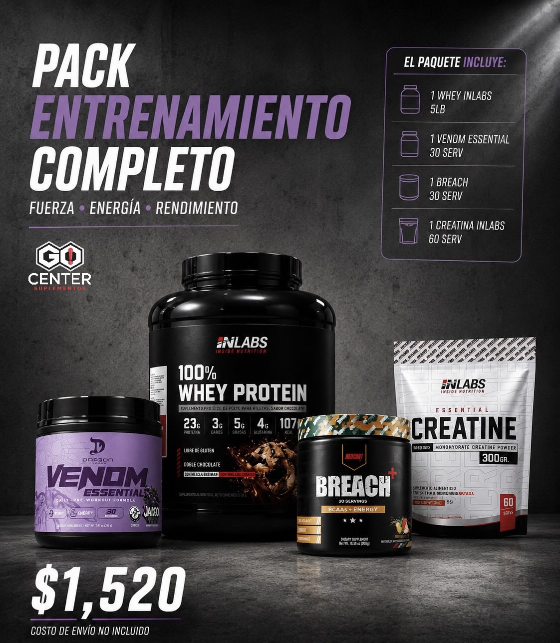 Pack Entrenamiento Completo Morado