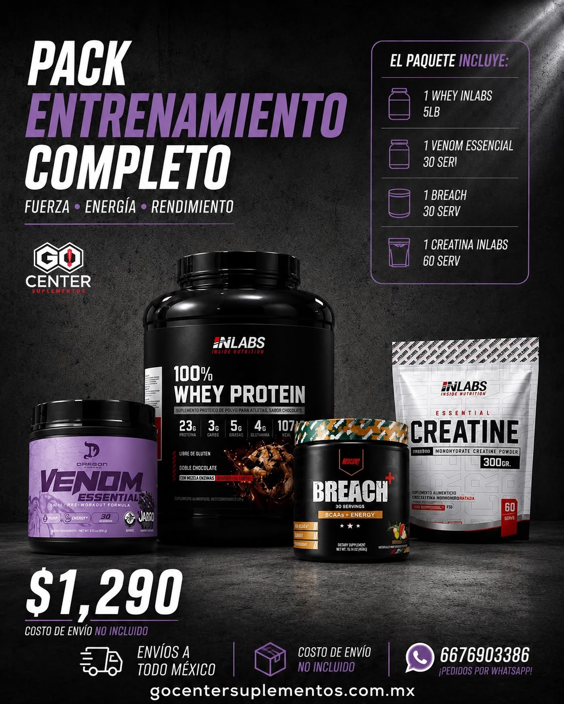Pack Entrenamiento Completo Morado