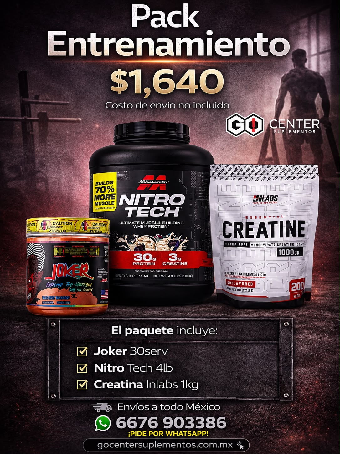 Pack Entrenamiento Joker Nitro y Creatina
