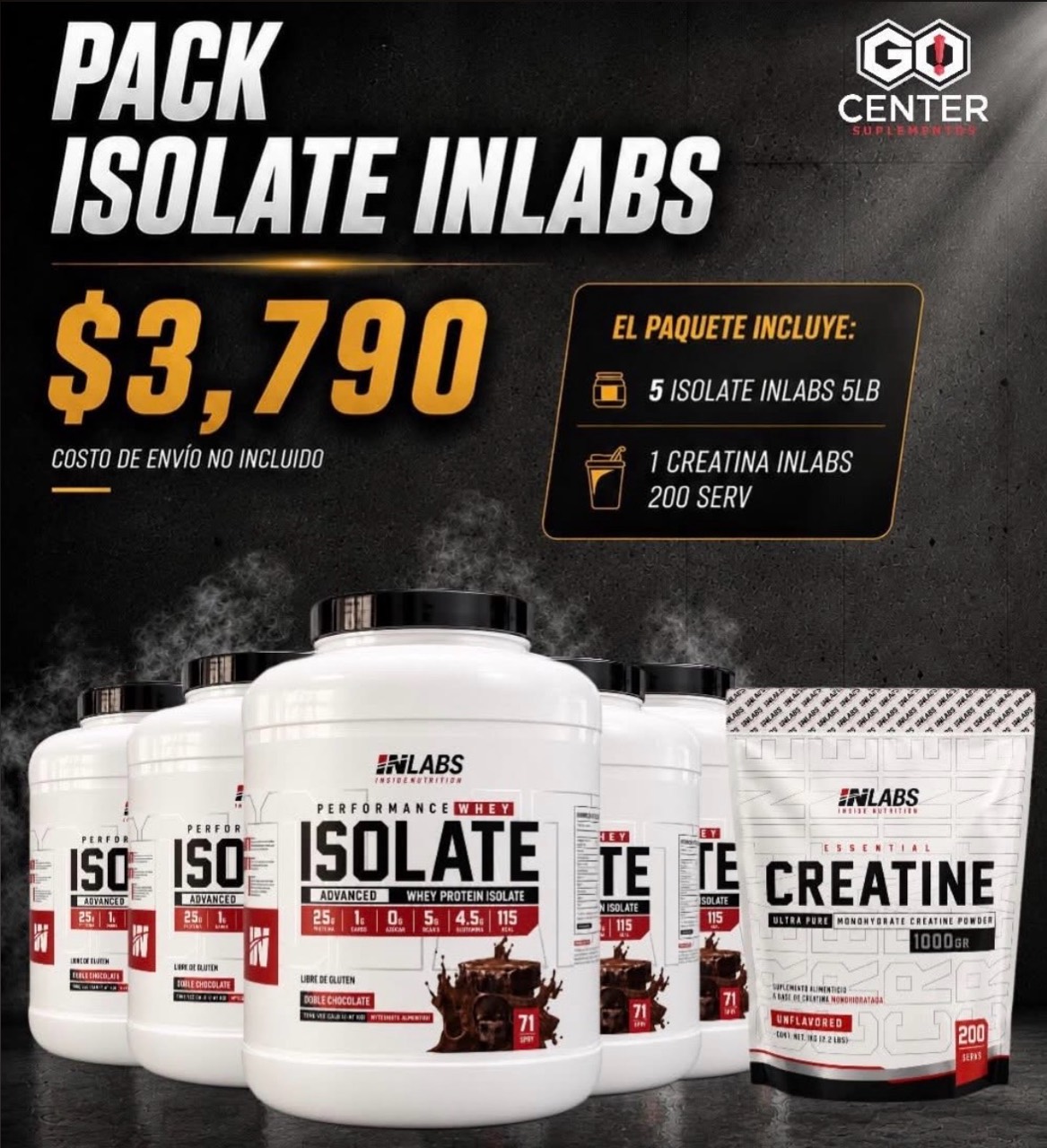 Pack Isolate Inlabs 5 + Creatina 200
