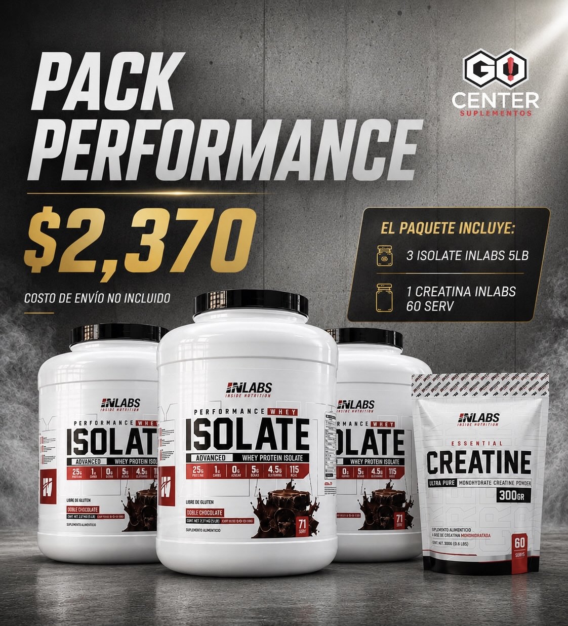 Pack Performance Isolate 3 + Creatina 60