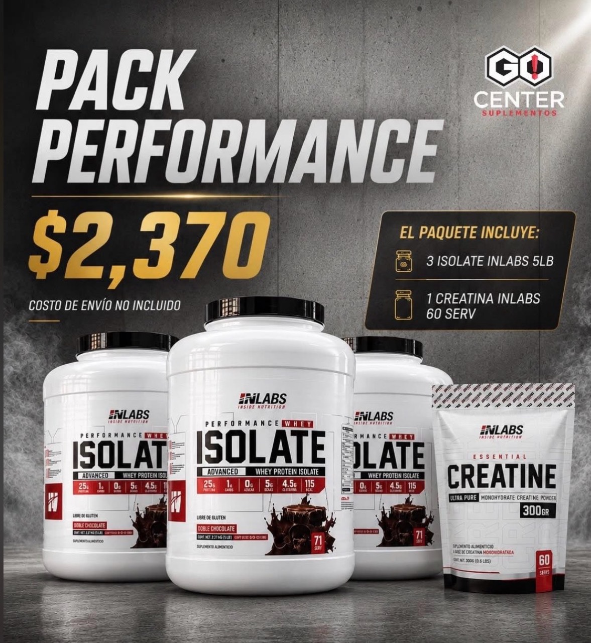 Pack Performance Isolate 3 + Creatina 60