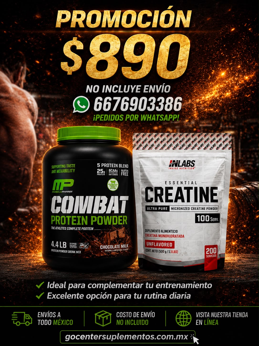 Promocion Combat y Creatina