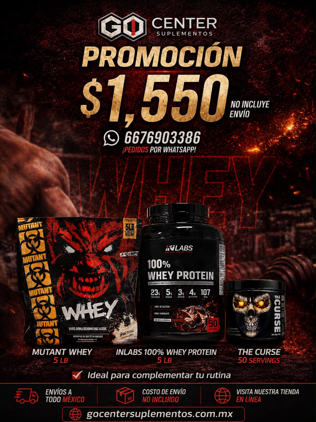 Promocion Whey Mutant y The Curse
